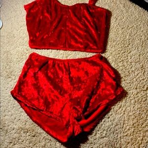 2 Piece Valentine Red PJ Set
